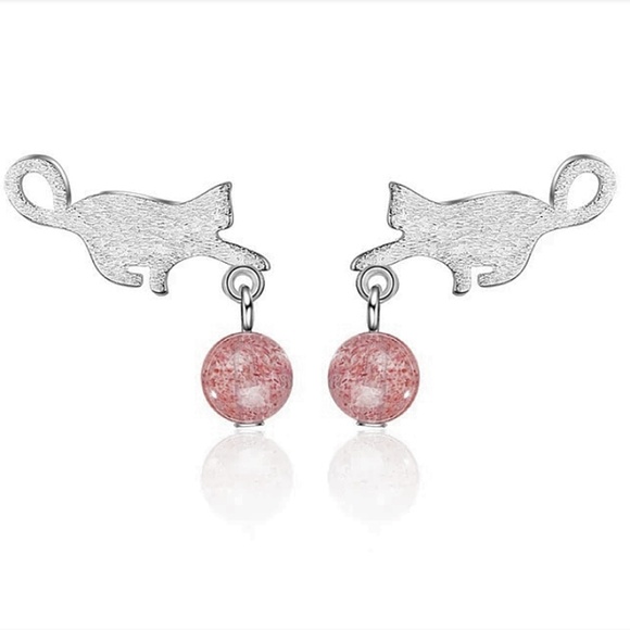 Jewelry - Clearance New silver plated cat earrings